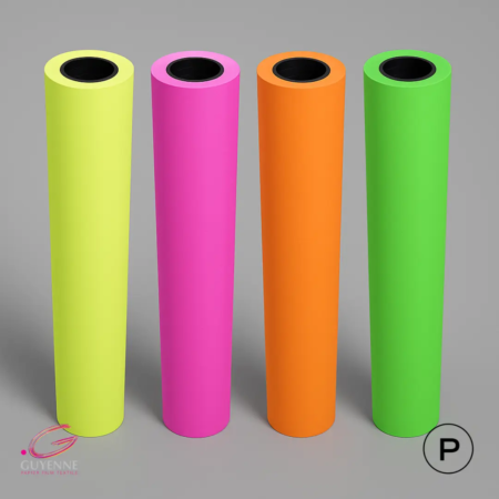 Rouleaux de papier fluorescent SUNILASER 90g – Jonquille, Bougainvillée, Capucine et Kiwi – Format 84,1 x 135 cm